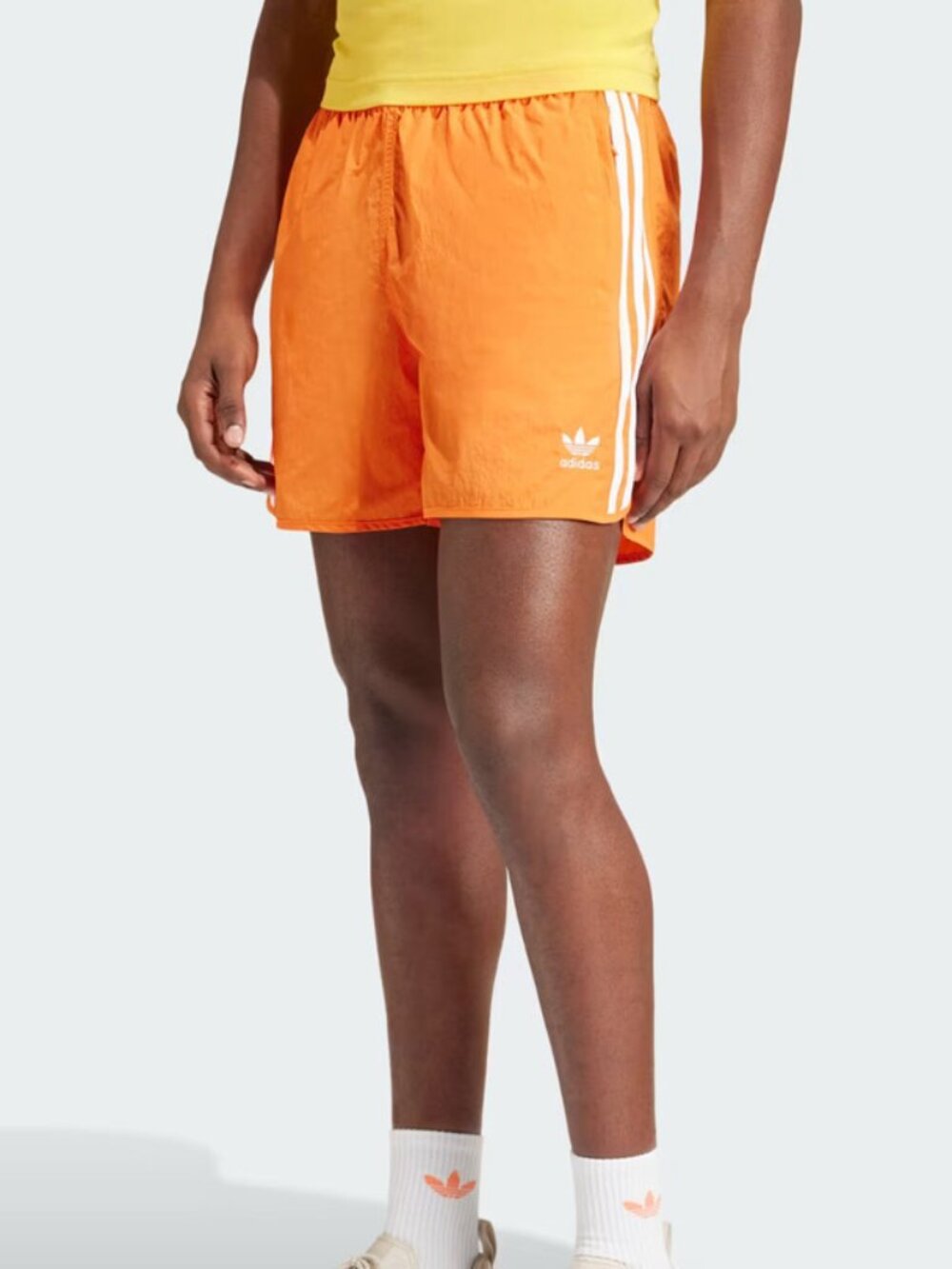 adidas Sprinter Shorts Bold Color Zipper Pockets Unlined Embroidered Logo